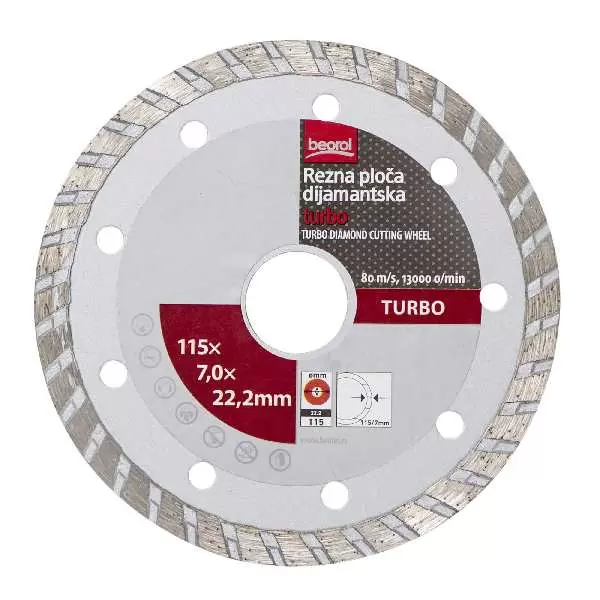 Rezna ploča dijamantska turbo 115mm BEOROL