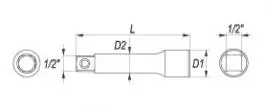 Produžetak 1/2"-127mm YATO