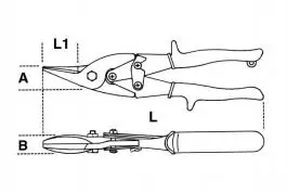 Makaze za lim leve 250mm BETA