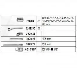 Set nasadnih ključeva 8-32mm 1/2” 25kom Beta