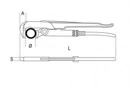 Klešta vodoinstalaterska 1 i 1/2" 90 Beta