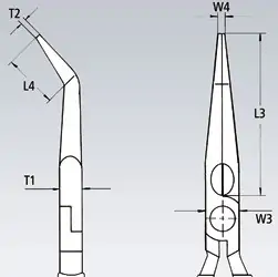 Klešta špicasta kriva 200 mm 26 25 200 KNIPEX