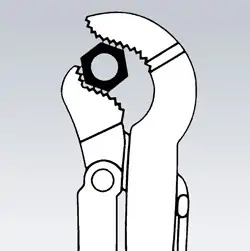 Klešta švedska 1 i 1/2"  83 30 015 KNIPEX