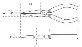 Klešta špic prava 160mm BETA