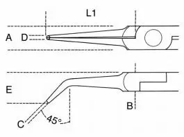 Klešta špic kriva 140mm BETA