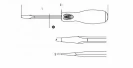 Odvijač ravni ojačani BETA