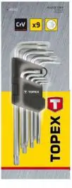 Set inbus ključeva produženih Torx T10-50 (9kom) TOPEX