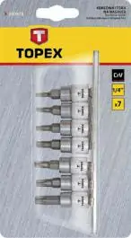 Set Gedora Torx 1/4" (7kom) TOPEX