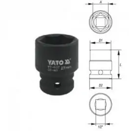 Ključ nasadni IMPACT 1/2" 10mm CrMo YATO