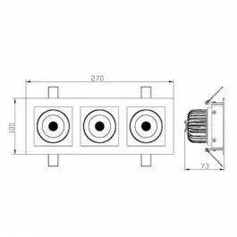 Ugradna LED lampa 24W hladno bela LUG6430-24/W